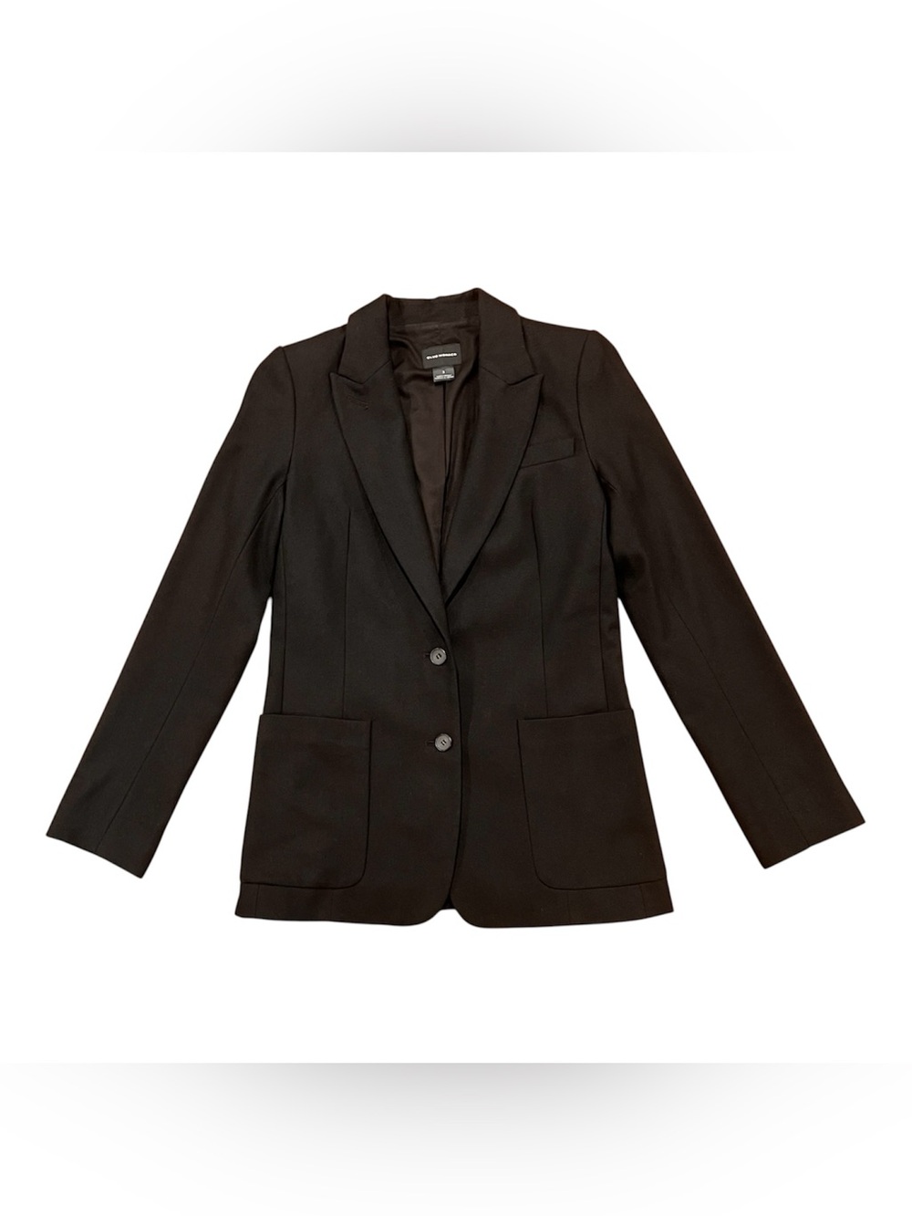 Club Monaco Women’s Stretch Wool 2-Button‎ Double Vent Blazer Black Size 2